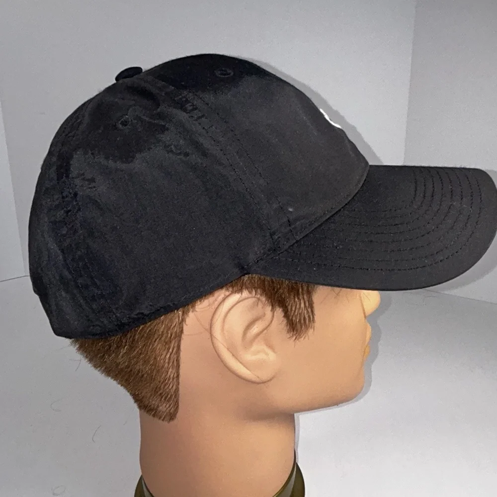 Adidas Hat Cap Strap Back Black Lightweight Trefoil Logo‎ One Size Golf Tennis